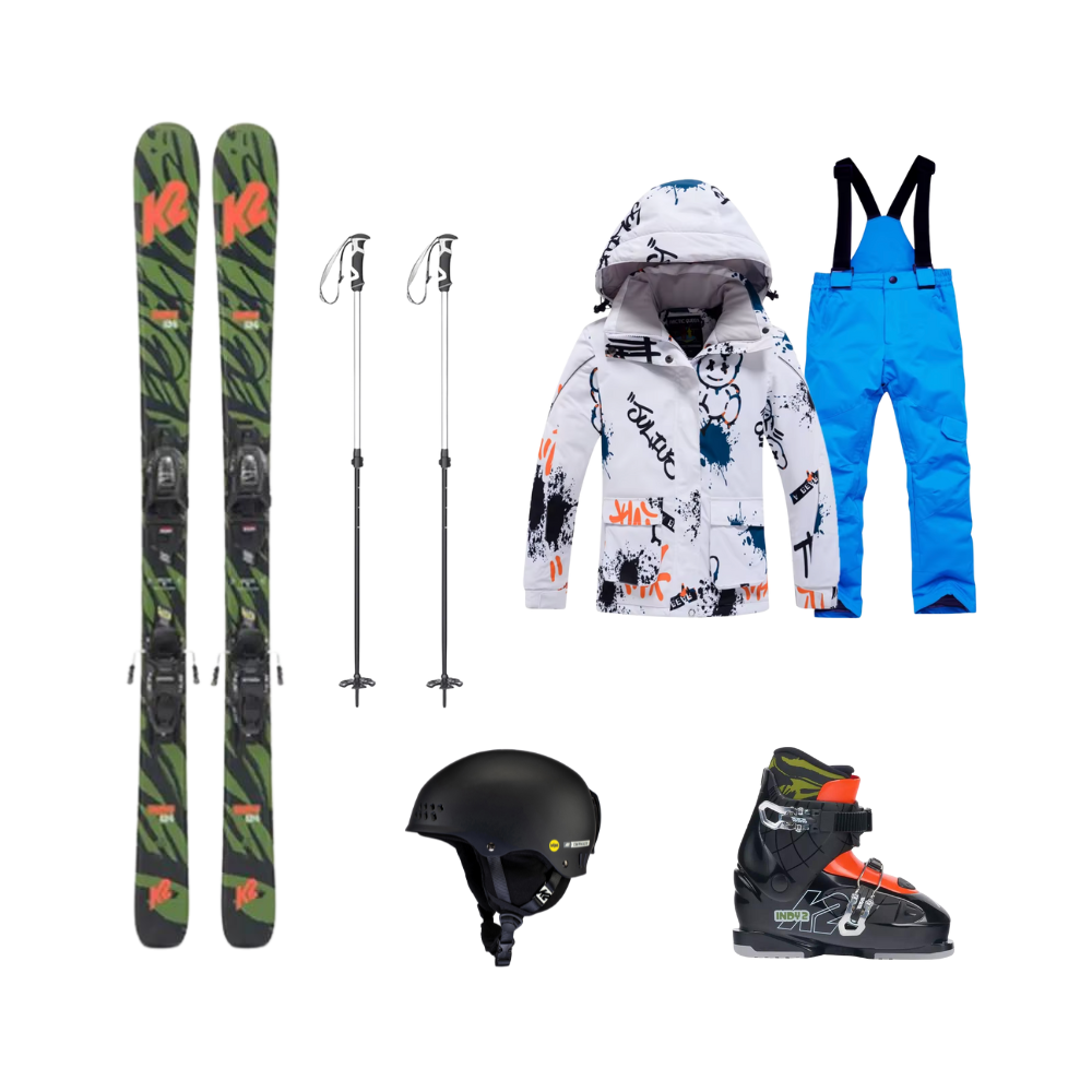 Youth Skis, Poles, Boots, Helmet, Jacket & Pants Youth Skis, Poles, Boots, Helmet, Jacket & Pants